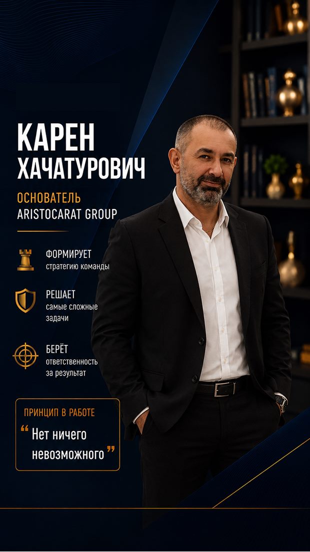 Карен Хачатурович — основатель Аристокарат